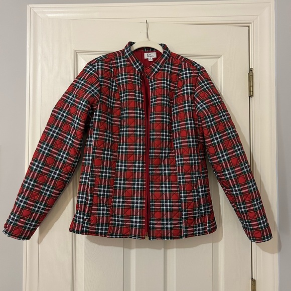 Kim Rogers Holiday Red & Green Jacket Size S - Picture 2 of 5